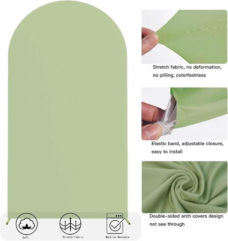 7.2 FT Arch Backdrop Cover, Wedding White Arch Covers Stretchy Backdrop Spandex Fitted for Chiara Stand Birthday Baby Shower Party Ceremony Decoration White 7.2FT in Saudi Arabia
