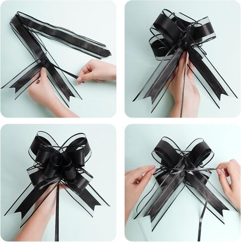 Lystaii 10 PCS Large Pull Bows Wrapping Ribbon Pull Bows Gift Bows for Birthday Presents Wedding Gift Baskets Presents Package Bow Decoration (Pink) in Kuwait