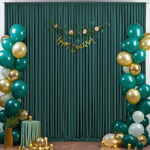 50ft x 10ft Ivory Backdrop Curtain for Wedding Ivory Wrinkle Free Backdrop Drapes Panels for Parties Baby Shower Bridal Shower Birthday Photo Photography Polyester Fabric Background Decoration in Saudi Arabia