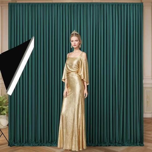 50ft x 10ft Ivory Backdrop Curtain for Wedding Ivory Wrinkle Free Backdrop Drapes Panels for Parties Baby Shower Bridal Shower Birthday Photo Photography Polyester Fabric Background Decoration in Saudi Arabia