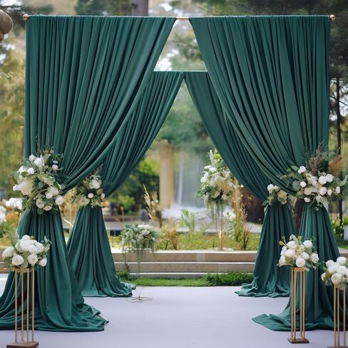 50ft x 10ft Ivory Backdrop Curtain for Wedding Ivory Wrinkle Free Backdrop Drapes Panels for Parties Baby Shower Bridal Shower Birthday Photo Photography Polyester Fabric Background Decoration in Saudi Arabia