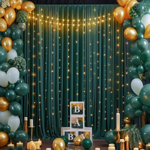 50ft x 10ft Ivory Backdrop Curtain for Wedding Ivory Wrinkle Free Backdrop Drapes Panels for Parties Baby Shower Bridal Shower Birthday Photo Photography Polyester Fabric Background Decoration in Saudi Arabia