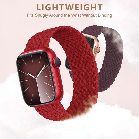 SOLOLUP حلقة منفردة مضفرة لأشرطة ساعة Apple 40 مم 41 مم 44 مم 45 مم 38 مم 42 مم iWatch Ultra/2 حزام 49 مم للرجال والنساء، سوار معصم مرن رياضي من النايلون لساعة Apple Watch Ultra2 Series 9 8 7 6 5 4 3 SE in Kuwait