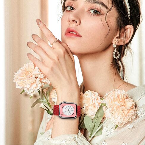 SOLOLUP حلقة منفردة مضفرة لأشرطة ساعة Apple 40 مم 41 مم 44 مم 45 مم 38 مم 42 مم iWatch Ultra/2 حزام 49 مم للرجال والنساء، سوار معصم مرن رياضي من النايلون لساعة Apple Watch Ultra2 Series 9 8 7 6 5 4 3 SE in Kuwait