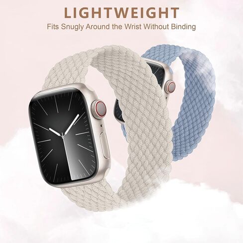 SOLOLUP حلقة منفردة مضفرة لأشرطة ساعة Apple 40 مم 41 مم 44 مم 45 مم 38 مم 42 مم iWatch Ultra/2 حزام 49 مم للرجال والنساء، سوار معصم مرن رياضي من النايلون لساعة Apple Watch Ultra2 Series 9 8 7 6 5 4 3 SE in Kuwait