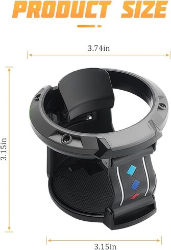 Car Cup Holder for Air Vent, Water Bottle Mount with Hook, Adjustable Air Outlet Drink Mount Stand, Multifunctional Holders for Coffee Tea Juice, Universal for Most Vehicle A/C Vents in Kuwait