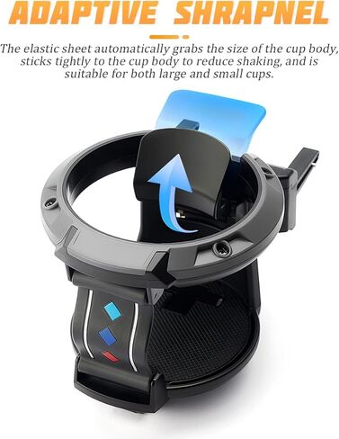 Car Cup Holder for Air Vent, Water Bottle Mount with Hook, Adjustable Air Outlet Drink Mount Stand, Multifunctional Holders for Coffee Tea Juice, Universal for Most Vehicle A/C Vents in Kuwait