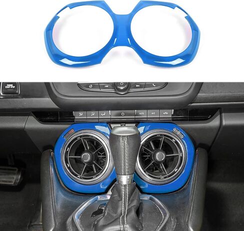 for Camaro Air Outlet Vent Cover, Center Console A/C Air Conditioner Outlet Vent Trim Compatible with 2016-2023 Chevrolet Chevy Camaro Interior Accessories, Blue in Saudi Arabia