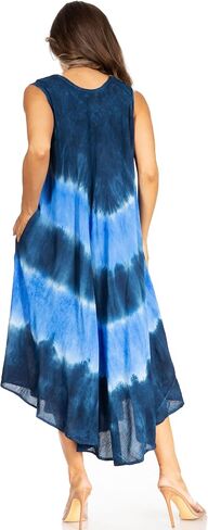 Sakkas Starlight Third Women's Tie Dye Beach Kaftan Caftan Tank Dress/Cover Up in Saudi Arabia