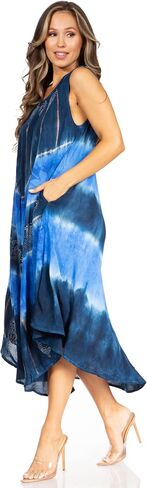 Sakkas Starlight Third Women's Tie Dye Beach Kaftan Caftan Tank Dress/Cover Up in Saudi Arabia