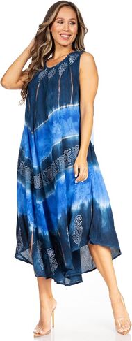 Sakkas Starlight Third Women's Tie Dye Beach Kaftan Caftan Tank Dress/Cover Up in Saudi Arabia