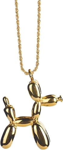 Balloon Dog Necklace Pendant for Men Women Hiphop Clown Charm Necklace Titanium steel Vintage Jewelry in Saudi Arabia