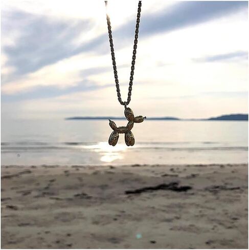 Balloon Dog Necklace Pendant for Men Women Hiphop Clown Charm Necklace Titanium steel Vintage Jewelry in Saudi Arabia