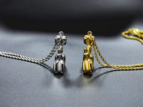Balloon Dog Necklace Pendant for Men Women Hiphop Clown Charm Necklace Titanium steel Vintage Jewelry in Saudi Arabia