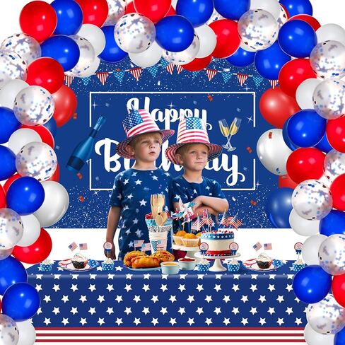 زينة عيد الميلاد باللونين الأحمر والأبيض والأزرق، لوازم حفلات أعياد الميلاد الوطنية في الرابع من يوليو، بالونات عيد ميلاد كبيرة باللون الأحمر والأبيض والأزرق، مفرش المائدة، يوم الاستقلال، لوازم الحفلات الوطنية، ديكور عيد الميلاد in Kuwait