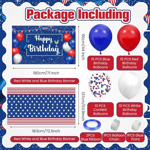 زينة عيد الميلاد باللونين الأحمر والأبيض والأزرق، لوازم حفلات أعياد الميلاد الوطنية في الرابع من يوليو، بالونات عيد ميلاد كبيرة باللون الأحمر والأبيض والأزرق، مفرش المائدة، يوم الاستقلال، لوازم الحفلات الوطنية، ديكور عيد الميلاد in Kuwait