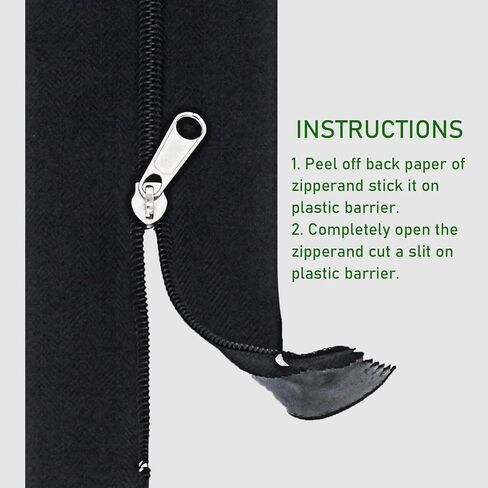HOMEANING 1PC 3 inch x 7 ft Black Heavy Duty Zipper for Tarp, Wall, Rust-resistant and Waterproof, Double-Side Indoor Outdoor Dust Barriers Peel, Excellent Air Tightness in Saudi Arabia