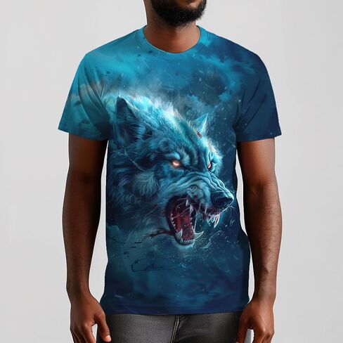 Men's Print Graphic T Shirt Short Sleeve Summer T-Shirt Novelty Casual Tee in Saudi Arabia