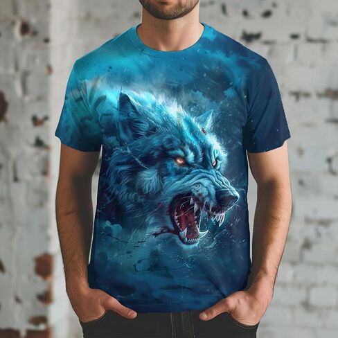 Men's Print Graphic T Shirt Short Sleeve Summer T-Shirt Novelty Casual Tee in Saudi Arabia