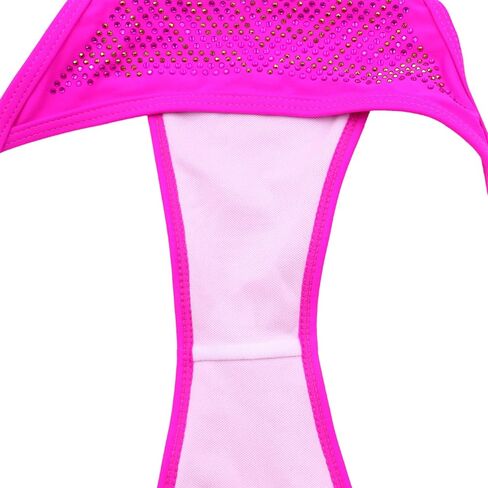 JUMISEE Women's 2 Piece Sparkle Rhinestone Triangle Bikini Sexy Crystal Backless Tie Side Bathing Suit Swimsuit in Kuwait