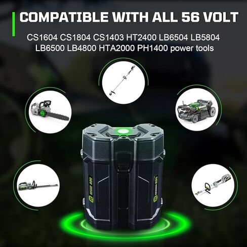 56 فولت 5.0 أمبير استبدال لبطارية EGO 56 فولت BA5600T ليثيوم أيون متوافقة مع أدوات الطاقة EGO 56 فولت CS1804 CS1403 CS1604 HT2400 LB6504 in Kuwait