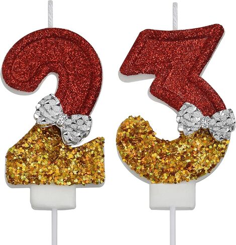 شموع عيد الميلاد الثالث والثلاثين، شموع عيد ميلاد ذهبية بعمر 32 و23 عامًا، هدايا تزيين تزيين الكيك لحفلة عيد ميلاد سعيد للنساء والرجال in Kuwait
