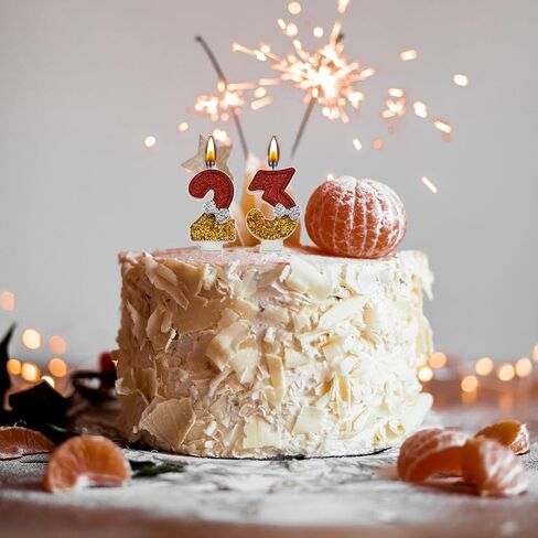 شموع عيد الميلاد الثالث والثلاثين، شموع عيد ميلاد ذهبية بعمر 32 و23 عامًا، هدايا تزيين تزيين الكيك لحفلة عيد ميلاد سعيد للنساء والرجال in Kuwait