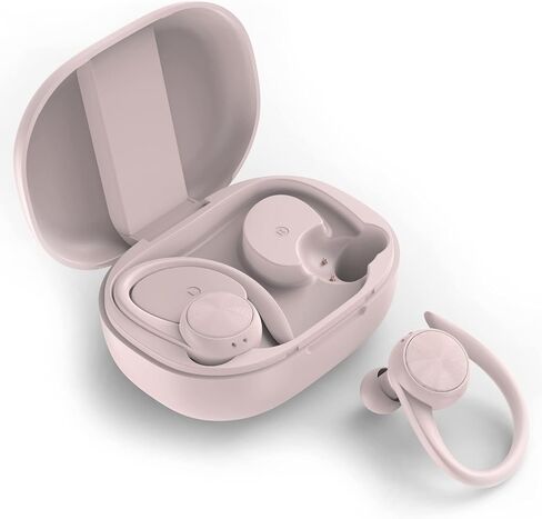 Wireless Earbuds with Earhooks Bluetooth Earbuds with Ear Hook Sport Waterproof Headphones Noise Cancelling Ear Buds with Microphone Running Workout Gym Earphones LED Power Display for Android iOS in Saudi Arabia