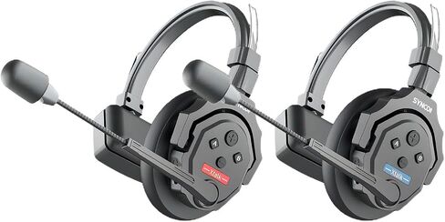 EACHSHOT SYNCO XTalk X2 2.4GHz Wireless Headset Intercom System Microphone Random Master Device 350m Operating Range for Movie Shoot Live Show Stage Performance Real-time Monitoring (2Pcs) in Saudi Arabia