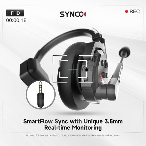EACHSHOT SYNCO XTalk X2 2.4GHz Wireless Headset Intercom System Microphone Random Master Device 350m Operating Range for Movie Shoot Live Show Stage Performance Real-time Monitoring (2Pcs) in Saudi Arabia