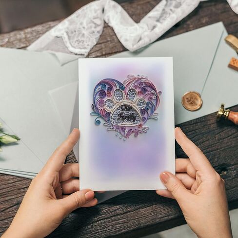 Blue Hydrangea Floral Sympathy Birthday Get Well Love Friend Boss Mom Daughter Girl Grandma Quilling Card, 5in x 7in in Saudi Arabia