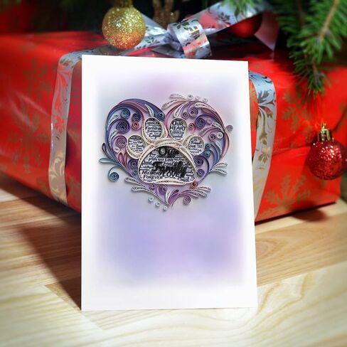 Blue Hydrangea Floral Sympathy Birthday Get Well Love Friend Boss Mom Daughter Girl Grandma Quilling Card, 5in x 7in in Saudi Arabia