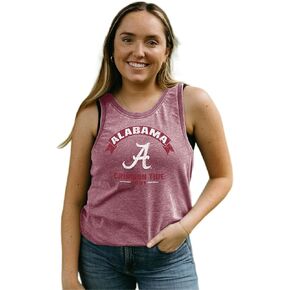 Blue 84 Women's NCAA Officially Licensed Tank Top Burnout Vintage Scholar