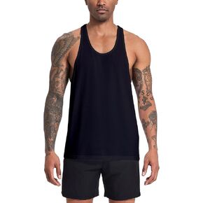 Men's Bodybuilding Stringer Tank Tops Y-Back Workout Muscle Tees Sleeveless Gym Athletic Shirts
