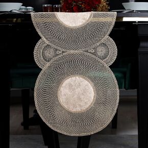 Lace Table Runner for Dining Room, Kitchen, Bedroom - Dresser Runners , Lace Doilies for Tables and Home Decor- Floral Farmhouse Table Runner, Dresser Scarf for Vintage Wedding Decor, (R.Beige)