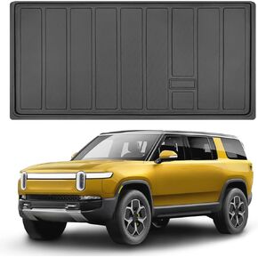 Floor Mats for R1S 2022 2023 2024, All Weather Protection Waterproof 3D Floor Mat Compatible with R1S Accessories, includes 1st, 2nd and 3rd Rows Full Car Mat Set
