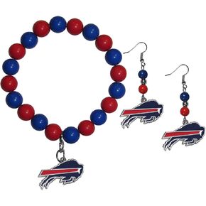 Siskiyou NFL womens Fan Bead Earrings and Bracelet Set