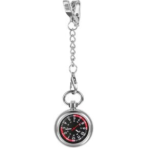 Avaner Clip-on Hanging Lapel Watches: Nurse Fob Analog Quartz Watches with Pulsometer Scale