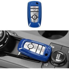 for Ford Bronco/Sport Key Fob Shell Case , Key Protecte Cover Compatible with Ford Bronco/Sport 2021 2022 2023+ (ABS,Blue)