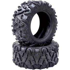 Set of 2 ATV/UTV Tires 26x9-14/6PR TL, All-Terrain Off-Road Tires 6Ply Tubeless, Rim 14 * 7, OD 26in, SW 9in, Max Load 395lbs@7psi, LCI/SI 48F
