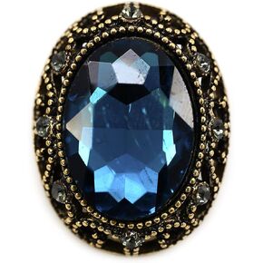 10 pcs Whole Oval Cut Blue Rhinestone Vintage Copper Hollow Metal Shank Sewing Coat Buttons -25mm -1"