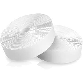 Adhesive Backed Hook Tape Fastener for Magnetic Screen Door, Magic Tapes Roll for Garage Door Screen, Nylon Hook Strips with Self Adhesive, 2 Rolls: 1.57 inch x 20.0 Ft (6m) & 0.78 inch x 20.0 Ft (6m)