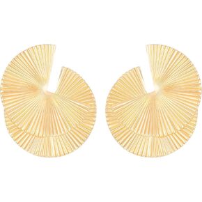 Gold Chunky Statement Earrings for Women Chunky Layered Twisted Hoop Earrings Gold Wings Textured Drop Earrings Vintage Jewelry Gift for Women