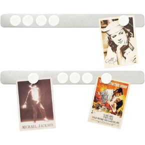 Magnetic Board Frameless Stainless Iron Strips, Magnetic Strips with Adhesive Backing Magnet Board Magnetic Bulletin Bar Board Memo Board with 10 Pcs White Magnet for School Office Home (2Pcs)