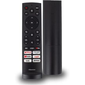 Aurabeam ERF3D90H TV Remote Control for Hisense 4K Ultra HD Smart LED TV Television with Netflix Prime Video and YouTube Buttons