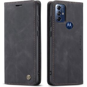 Kowauri for Moto G Play (2023)/Moto G Pure (2021) Case,Leather Wallet Case Classic Design with Card Slot and Magnetic Closure Flip Fold Case for Motorola Moto G Pure 2021/Moto G Play 2023 (Black)