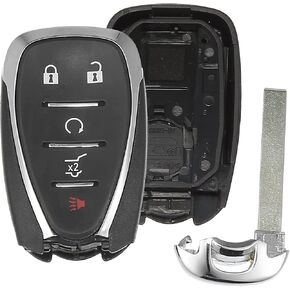Key Fob Shell, Alliskeys Replacement Smart Remote Key Case Cover 4 Buttons Suitable for Chevrolet 2016-2021 Camaro Cruze Malibu HYQ4EA/HYQ4AA