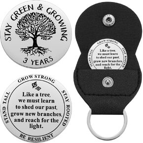 Ukodnus 1-11 Months AA Token, 1-30 Years Sobriety Coin, Tree of Life AA Chip, AA Medallion Recovery Chips, Alcoholics Anonymous Monthly & Yearly Celebrate Gift