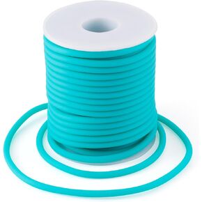 Beadthoven 2mm Hollow Pipe Rubber Tube Cords, 54.68Yards Barber Cord for Knitting Stitch Holder, Tubing Rubber Cord with Spool for Bracelet Jewelry Making DIY Crafts 1mm Hole - White in Saudi Arabia