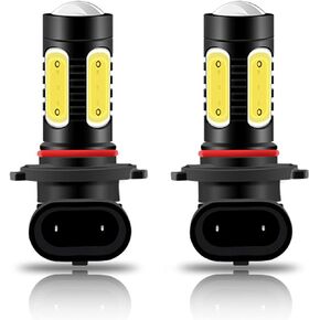 2 PCS 9005 9006 LED Fog Light Bulbs 6000K Cool White Fog Lights Super Bright, DRL, Tail Lights (White)